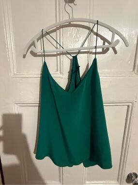 J. Crew Emerald Green Silk Cami Top